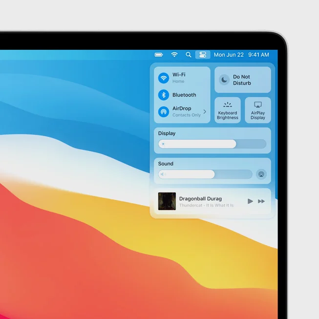 Die Hintergründe dieser Einstellungselemente sind im Glassmorphism-Design gehalten