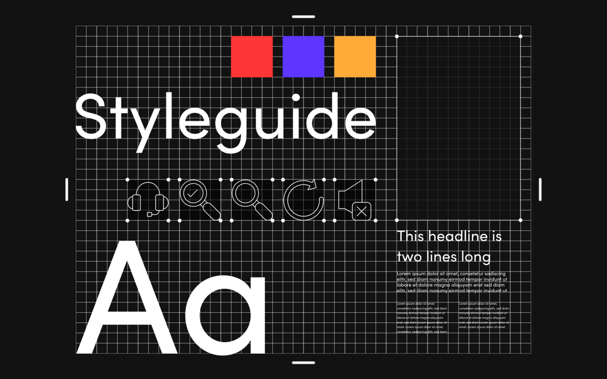 Bild zeigt einen Styleguide.