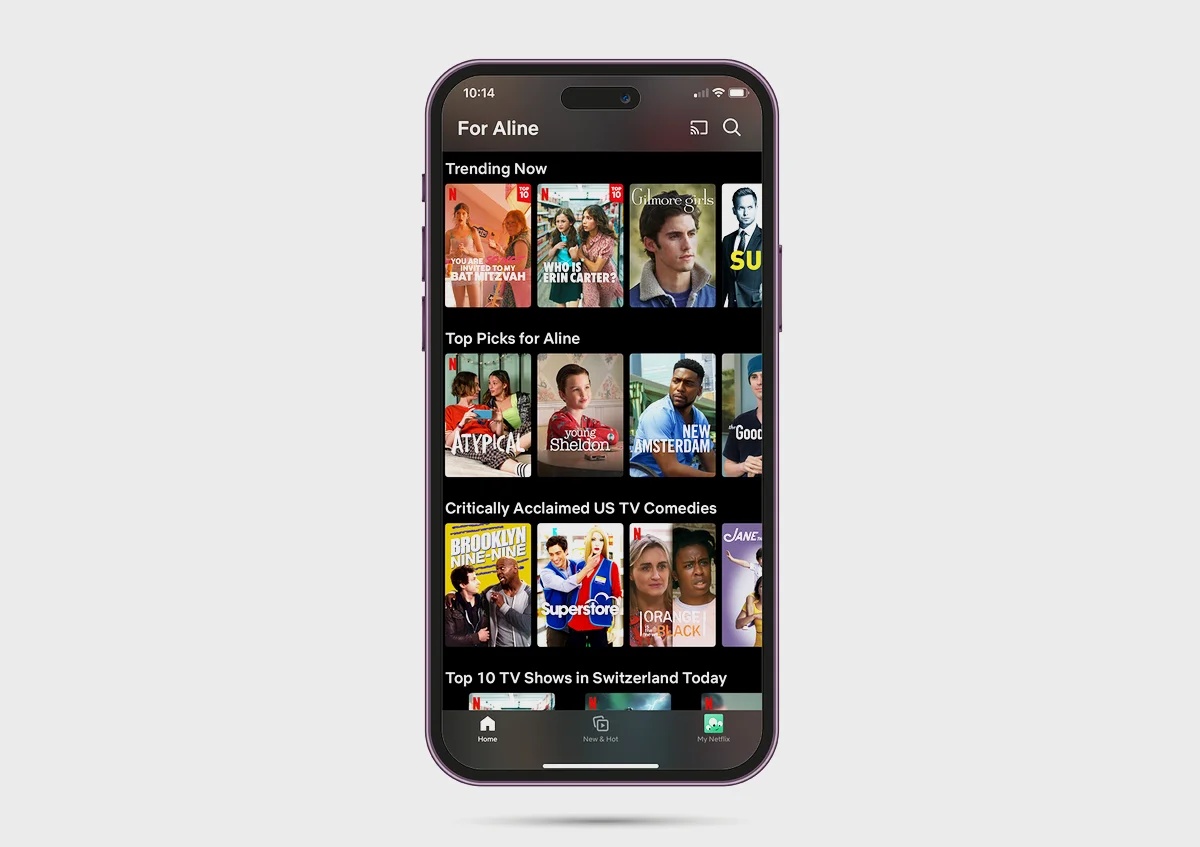 Netflix empfiehlt seinen Nutzer:innen Filme und Serien auf Basis der bisherigen Gewohnheiten 