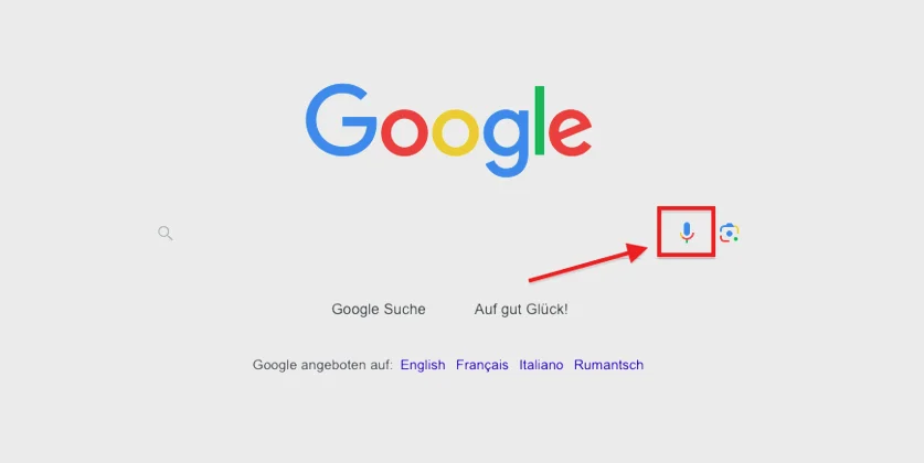 Google bietet die Texteingabe auch über die Sprache an